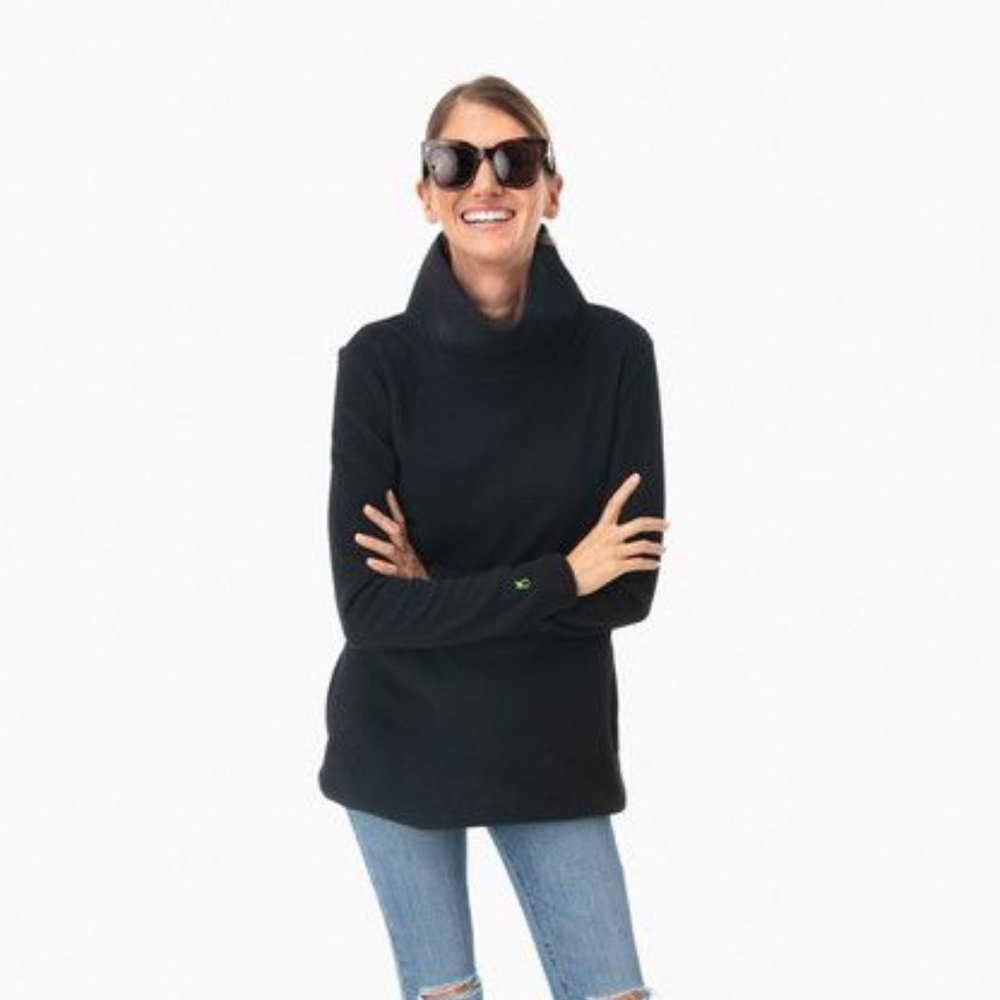 Dudley Stephens Black Cobble Hill Turtleneck